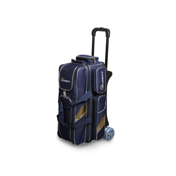 900 Global 3-Ball Roller Blue/Gold - Bowlingtaske m. hjul til 3 kugler - FRI FRAGT - HURTIG LEVERING
