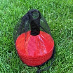 Kegletoppe - 50 kegler i rd og holder - HURTIG LEVERING