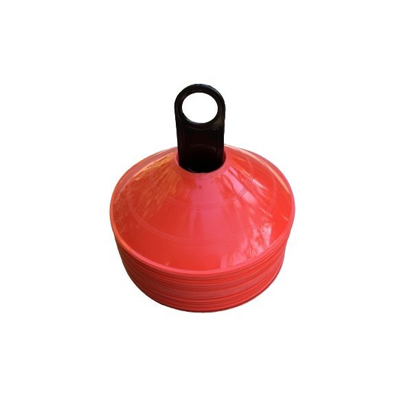 Kegletoppe - 50 kegler i rd og holder - HURTIG LEVERING