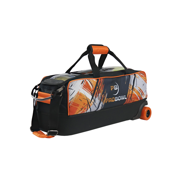 ProBowl Dye-Sub 3-Ball Tote Orange - Bowlingtaske med hjul til 3 kugler - HURTIG LEVERING