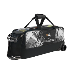 ProBowl Dye-Sub 3-Ball Tote White - Bowlingtaske med hjul til 3 kugler - HURTIG LEVERING