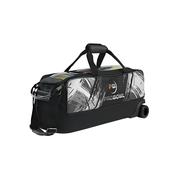 ProBowl Dye-Sub 3-Ball Tote White - Bowlingtaske med hjul til 3 kugler - HURTIG LEVERING