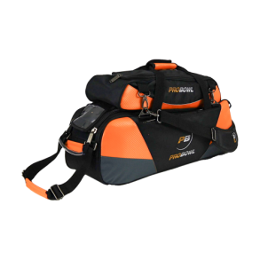 ProBowl Triple Tote DLX Sort/Orange - Bowlingtaske med hjul til 3 kugler og sko - FRI FRAGT