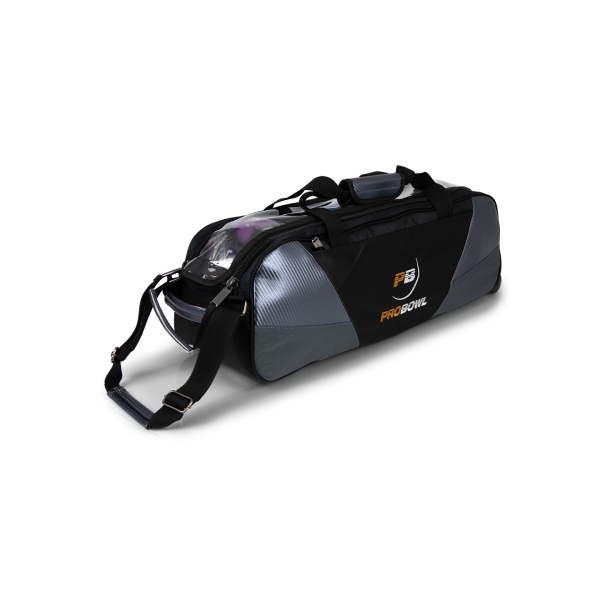 ProBowl Triple Tote Black/Silver - Bowlingtaske med hjul til 3 kugler - HURTIG LEVERING