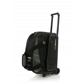 Pro Bowl Basic Sort/Silver - Bowlingtaske med hjul til 2 kugler