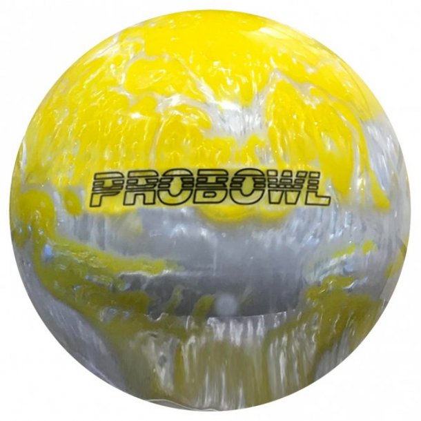Pro Bowl - White/Yellow Bowlingkugle (uden huller)