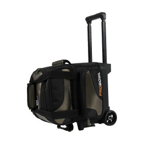 ProBowl 1-Ball Roller Black/carbon/Silver - Bowlingtaske med hjul til 1 kugle og sko
