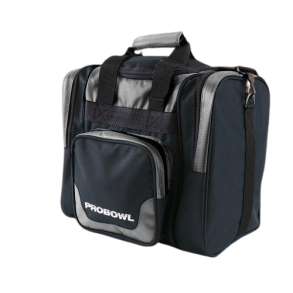 ProBowl Deluxe Sort/Slv - Bowlingtaske til 1 kugle og sko 