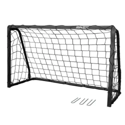EKSTRA ST�RK Fodboldm�l RASK 150 x 90 - Udf�rt i kraftig Galvaniseret ST�L &amp; med SORT pulverlakering - Vejer 11 kg - HURTIG LEVERING!