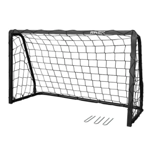 EKSTRA ST�RK Fodboldm�l RASK 150 x 90 - Udf�rt i kraftig Galvaniseret ST�L & med SORT pulverlakering - Vejer 11 kg - HURTIG LEVERING!