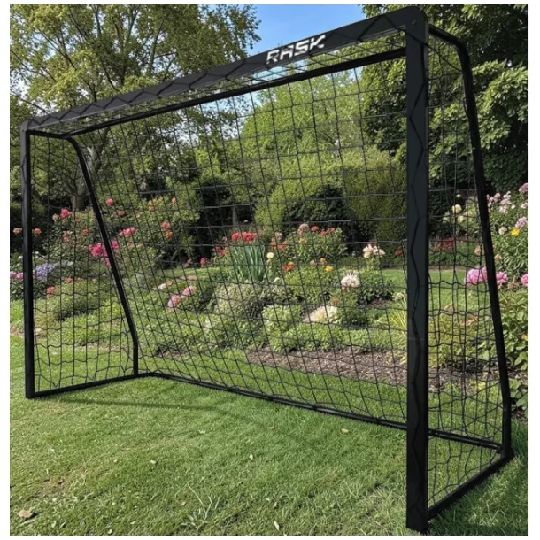 EKSTRA ST�RK H�ndboldm�l til haven 300 cm x 200 cm - FRI FRAGT - Med ekstra overl�gger bagtil og Galvaniseret ST�L &amp; SORT pulverlakering  - Vejer 32 kg - HURTIG LEVERING!