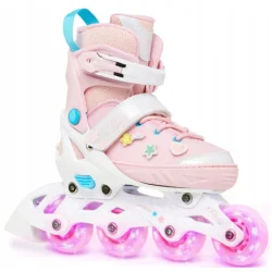 Raven LILLY inline Rullesk�jte med Lys i ALLE hjul - Justerbar over hele 4 sko-numre med smart kliksystem - HURTIG LEVERING!