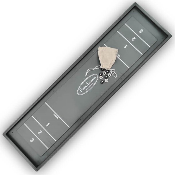 Shuffleboard Flot Gr - Sjovt Shuffleboard for brn og voksne i strk kvalitet - HURTIG LEVERING!