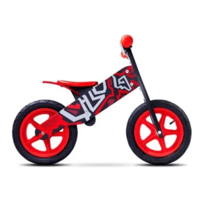 Toyz Zap Lbecykel i tr - Sort/Rd - Perfekt til brn fra 3 til 6 r - HURTIG LEVERING!