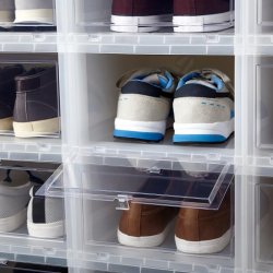 Skobox klar - 6 stk - Elegant og praktisk skoboks der kan stables - FLOT kvalitet - P� LAGER IGEN