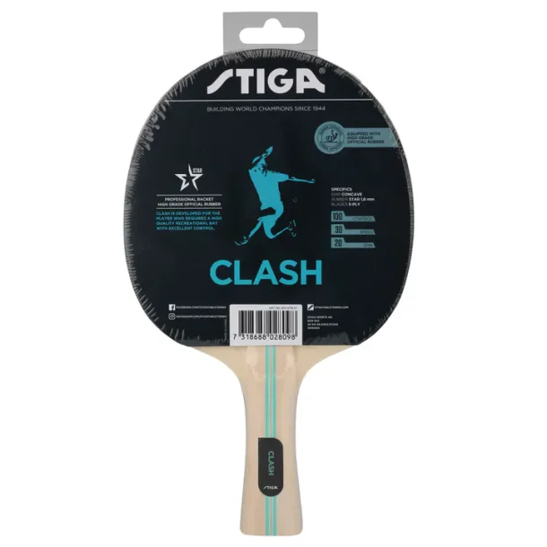 STIGA Clash - Et rigtig godt hobby bordtennisbat med masser af kontrol over bolden