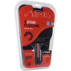 STIGA Flexure 5-stjernet bordtennisbat + STIGA batcover + 3 stk. 3-stjernede bolde