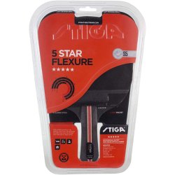 STIGA Flexure 5-stjernet bordtennisbat + STIGA batcover + 3 stk. 3-stjernede bolde