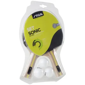 STIGA Sonic St - 2 bat og 3 bolde - Hobby bordtennisst i STIGA kvalitet - HURTIG LEVERING!