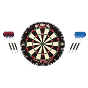 Winmau Pro SFB Dartskive med 6 pile - Her fr du meget for pengene! DART VM 2025 TILBUD!