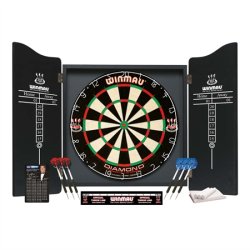 Winmau Professionel Dartskab med 6 pile og tavle - HURTIG LEVERING!