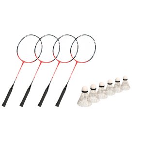 Badmintonketcher 4 stk. m. 6 bolde - FRI  FRAGT - Nano Smash XBA880 - God motionist- og skoleketcher