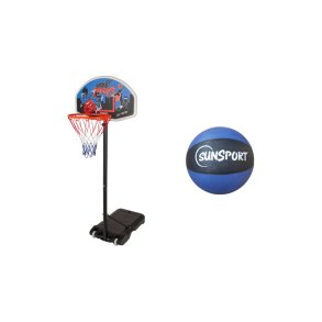 Basketstander Junior med bold str. 5 - Hjdejusterbar fra 160 til 210 cm - HURTIG LEVERING