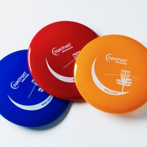 Sunsport Discgolf PRO - St med 3 discs til frisbeegolf - HURTIG LEVERING