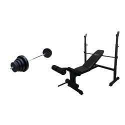 TITAN LIFE Essential Bench II med 80 kg vgtstangsst - FRI FRAGT - Til styrketrning