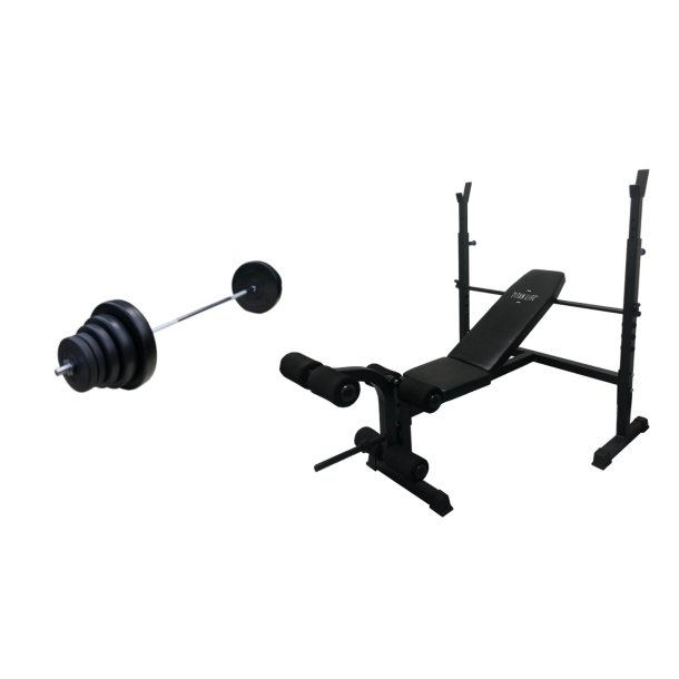 TITAN LIFE Essential Bench II med 80 kg vgtstangsst - FRI FRAGT - Til styrketrning
