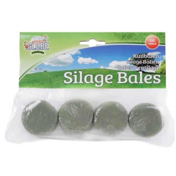 Kids Globe Ensilageballer 4 stk. - (Mlestok 1:32) - HURTIG LEVERING