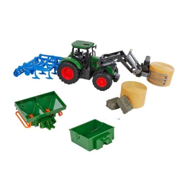 Kids Globe Traktor - Pakke med 8 dele - (Mlestok 1:24) - HURTIG LEVERING