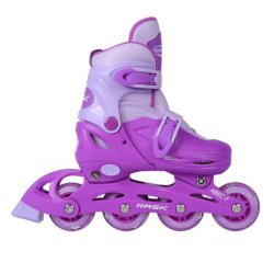 RASK HARD 3-i-1 Rulleskjte Lilla med lys i hjulene - Justerbar over 4 skonumre - HURTIG LEVERING