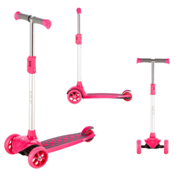 NILS Trehjulet Lbehjul Pink med LED-hjul - FRI FRAGT - med ABEC-7 kuglelejer