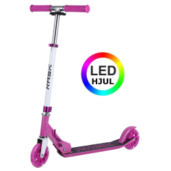 RASK 120 mm Pink lbehjul - Med LED-lys i hjulene - HURTIG LEVERING - Til brn fra 4 r