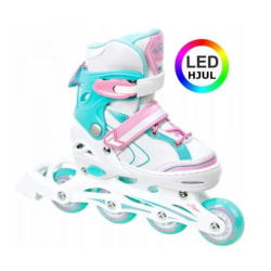 Raven LIA Inliners Rulleskjte med LED lys i forhjul - Justerbar over hele 4 Sko-numre! 