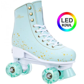 Raven Noa LED-hjul Side-by-Side Rulleskjte Mint - Justerbar over hele 4 Sko-numre! 