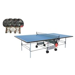 Sponeta Sport Line - FRI FRAGT - Udendrs bordtennisbord med 4 bat og 8 bolde - HURTIG LEVERING