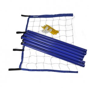 Beachvolleynet - St med stolper, net og fastgrelse - HURTIG LEVERING!