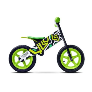 Toyz Zap Lbecykel i tr - Sort/Grn - Perfekt til brn fra 3 til 6 r - HURTIG LEVERING!