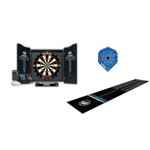 Dart-pakke: Winmau Professionel Dartskab m/6 pile, tavle, dartm�tte og 6 extra flights - FRI FRAGT  