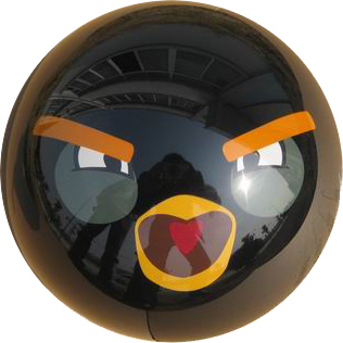 Billede af Angry Birds Black Bowlingkugle (uden huller) 12 lbs