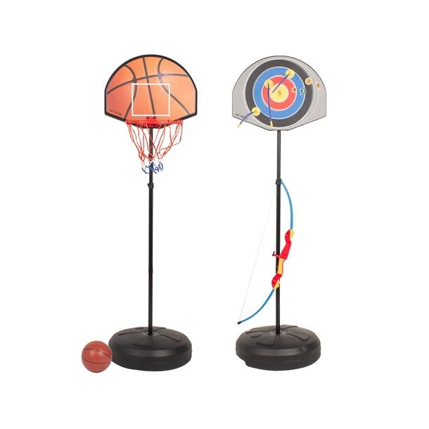 Basket med Bueskydning - 2-i-1 Basketstander med bueskydning - Hjde 102 - 136cm