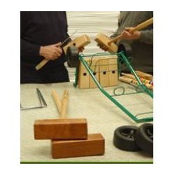 Semi Professionelt Kroketspil i tr� - FRI FRAGT - 4 spillere m/VOGN til transport - 98 cm k�ller