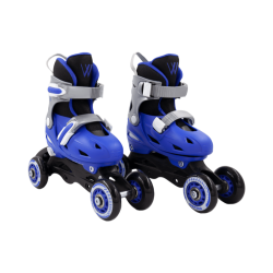 Rulleskjte 3-i-1 Bl - Justerbar over hele 4 SKO-numre med et nemt og smart kliksystem