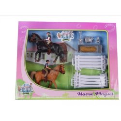 Kids Globe Hestest 2 heste - (Mlestok 1:24)