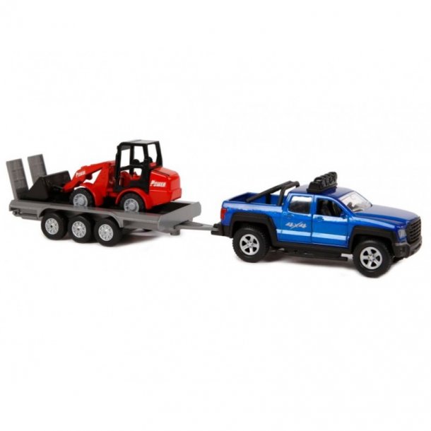 Kids Globe SUV m/Trailer &amp; Gravemaskine - Vi fratrkker kr 40 p varen v/kb sammen med anden vare