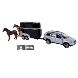 Kids Globe Volvo XC90 med heste og trailer 