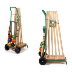 Semi Professionelt Kroketspil i tr - FRI FRAGT - 6 spillere m/VOGN - 98 cm kller