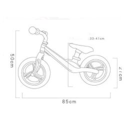 Rask Retro L�becykel Bl� - Perfekt til b�rn fra 2 til 5 �r - UDSOLGT